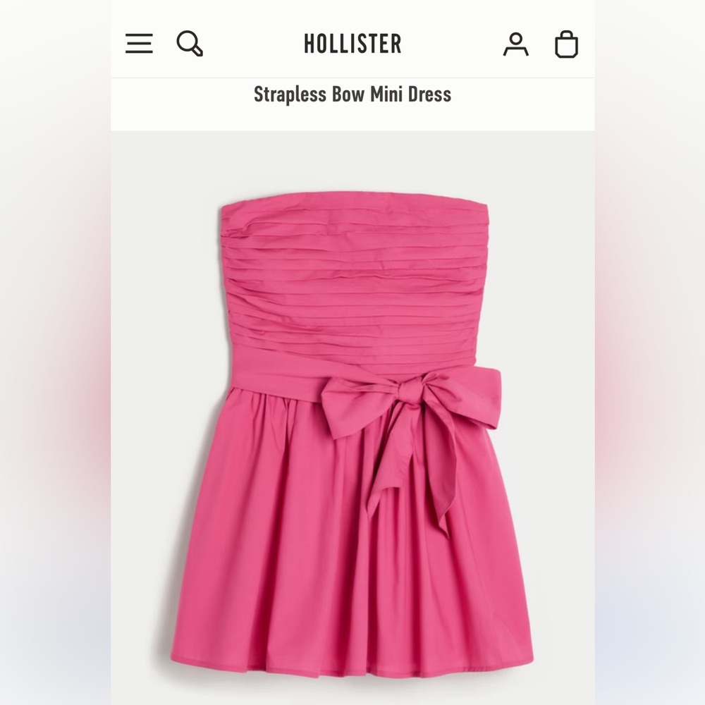 Hollister strapless dress size XS Pink BNWT